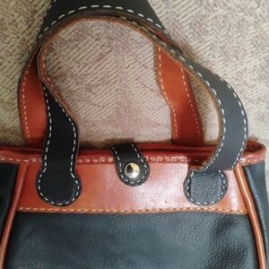 Chic Navy and Brown Tote Bag